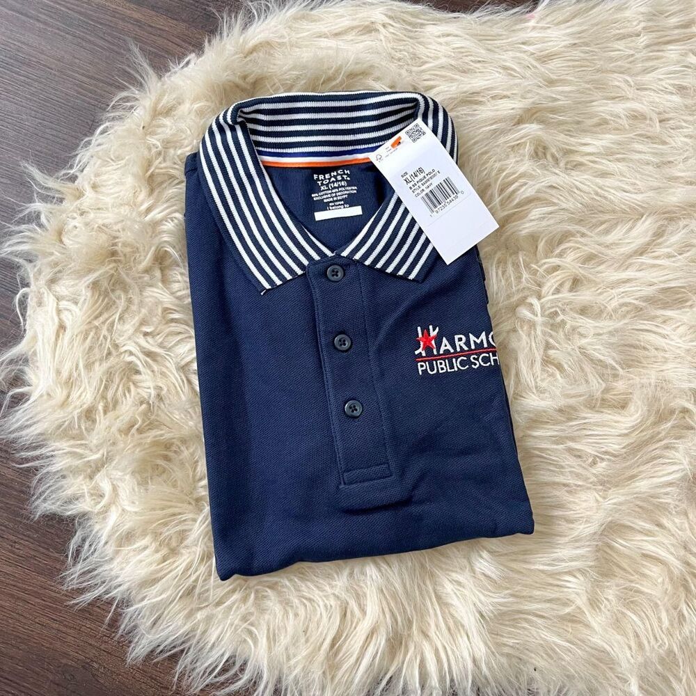 French Toast NWT Short Sleeve Pique Polo Shirt with Harmony Logo XL 14 / 16